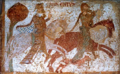 Wall Painting of the Legend of St-Gilles, Church of Loroux-Bottereau